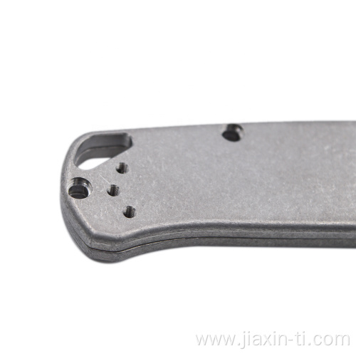 High Strength Stonewash Surface Titanium Knife Handle Scales